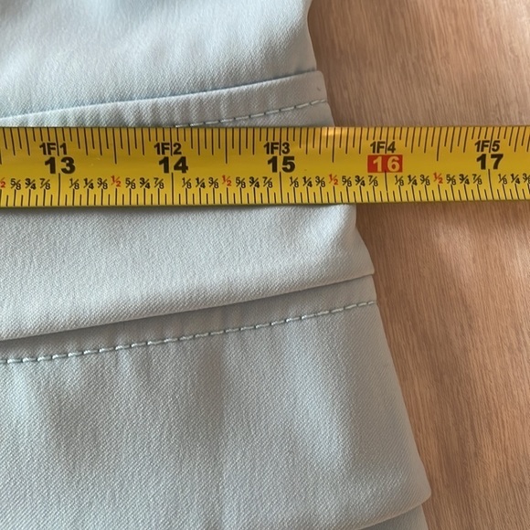 Les Copains Azure Blue Sleeveless Dress with Tiered Detailing at Waist - Picture 13 of 16